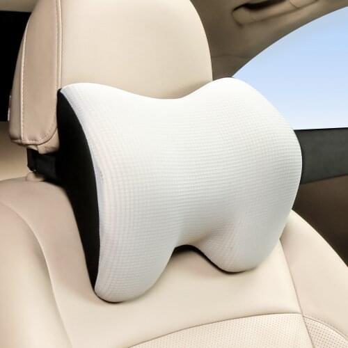 High Quality Car Neck Pillow Universal Sleep Side Head Support Neck Rest Massage Auto Pillow Memory Foam Ice Silk Headrest