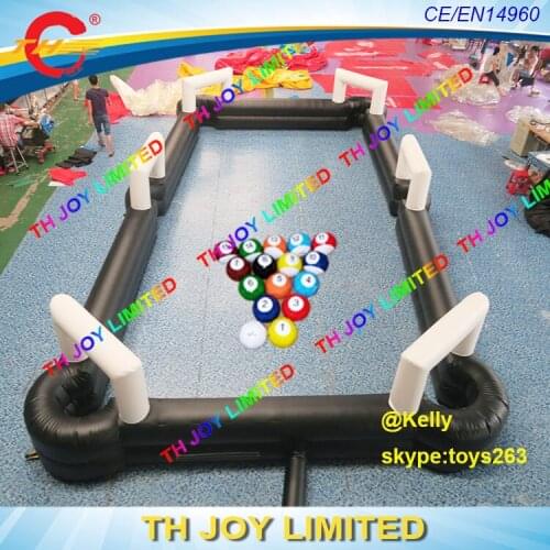 Free air shipping 10x5x1.5mH pvc tarpaulin durable inflatable billiard soccer snooker ball pool, inflatable snooker ball game