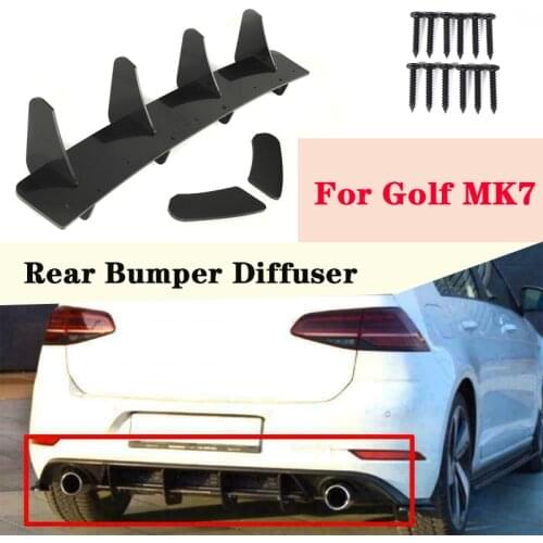 Rear Bumper Lip Diffuser Spoiler Splitter For Volkswagen Golf 7 GTI