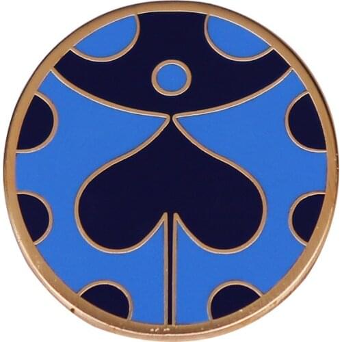 Jojo Bizarre Adventure Giorno Giovanna Blue Ladybug Brooch Cosplay Prop Badge Jewelry Accessories