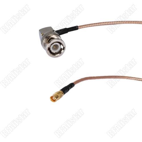 BNC Male Right Angle to MCX Female RG316 Adapter Coaxial Pigtail Cable For Wireless Radio Audio 15cm/30cm/50cm/80cm/1M/2M Custom