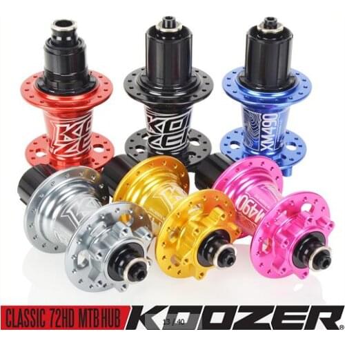 KOOZER XM490 CNC Aluminium Hub Set 2/4 Bearings MTB 32 Holes QR/Thru Version Pair