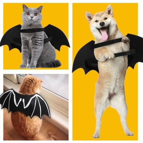 Dog Bat Wing Halloween Costumes for Dogs and Cats Pet Bat Costume with Night Luminous Skeleton 3 Sizes new