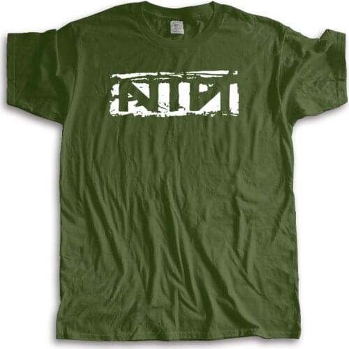 Cotton Tshirt mens summer Tops Nine Inch Nails NIN Trent Reznor Industrial Distressed summer teeshirt plus size drop shipping