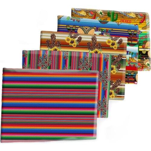 New Polyester Cotton Fabric Mexico Design Printed Twill Fabrics Sheet DIY Dress Handbag 50*145cm