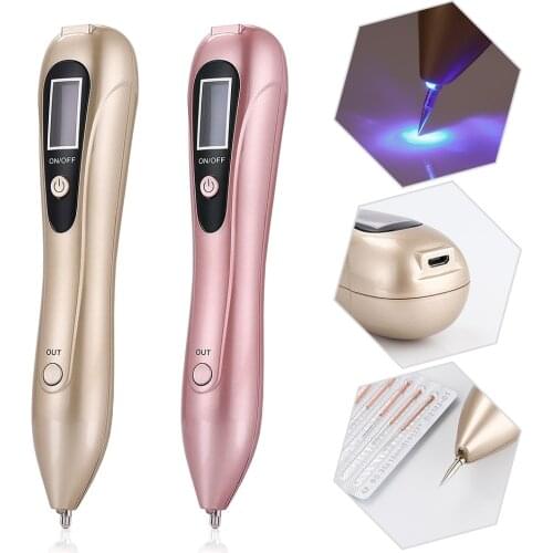 Newest Laser Mole Tattoo Freckle Removal Pen LCD Plasma Pen Facial Skin Wart Tag Tattoo Removal Tool Salon Beauty Machine