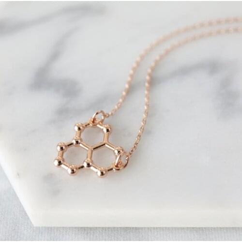 Water Molecule Structure Necklace Science STEM Necklace Chemistry Necklaces Ice Hydro Molecule H2O Formula Jewelry