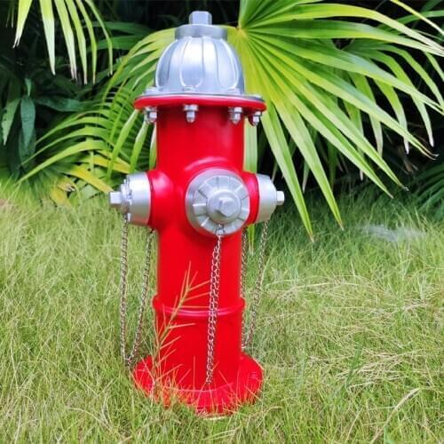14.5Inches Resin Dog Fire Hydrant Garden Statue with 4 Stakes For Patio, Lawn & Garden Outdoor garden decoration Jsys