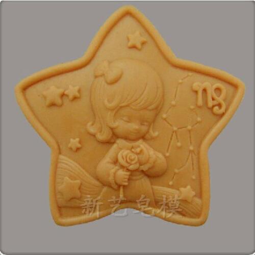 Hot populart !! constellation of the Virgo shape soap mold /cake mold/silicone mold/decorating cooking tools