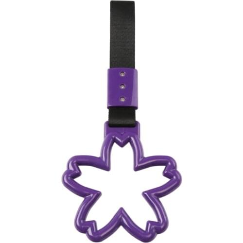 Sakura-Shaped Design Warning Ring Bus Handle Hand Strap Drift Charm for Safety Warning Loop for Rear Bumper G5AD
