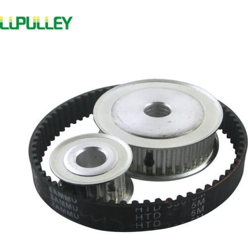 LUPULLEY Timing Pulley Belt HTD 5M Reduction 1:3 60T 20T Ratio 100mm Center Distance Gear Pulley Shaft 5M-405 Belt Width 15mm