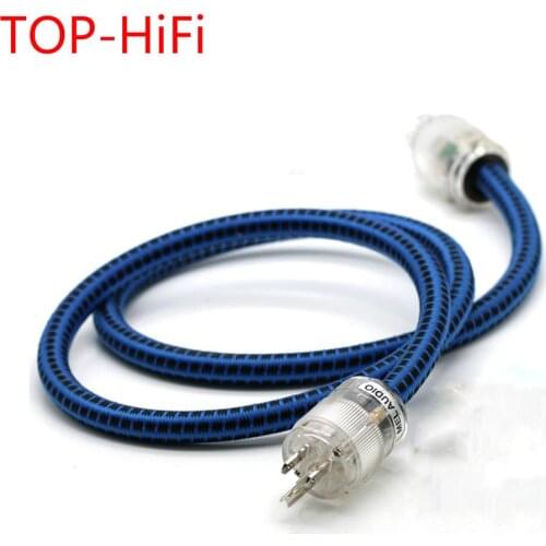 TOP-HiFi US Power Plug IEC Connector AC Power Cord DVD Amplifier Audio OFC Copper Cable14mm 8AG Bulk Power Cable