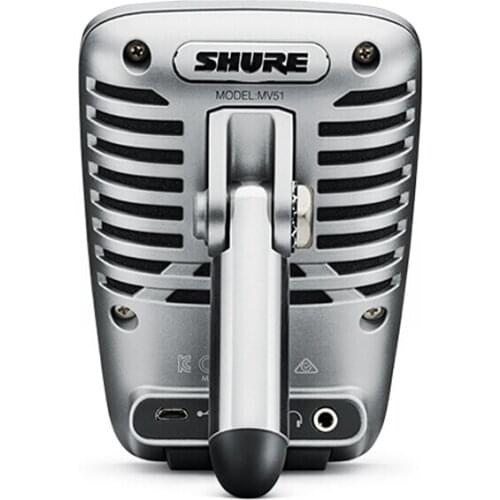 SHURE MOTIV MV51 Professional USB Condenser Microphone for Apple Mobile Phone Recording K Song Live Video Production Dubbing