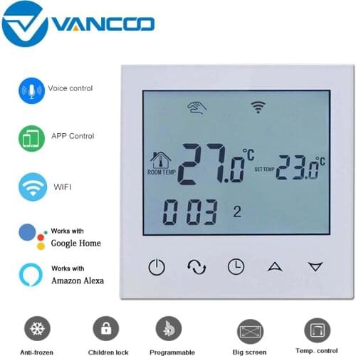 Vancoo Voice Smart Underfloor Heating Thermostat 220V Room WIFI Mobile Phone APP Temperature Control