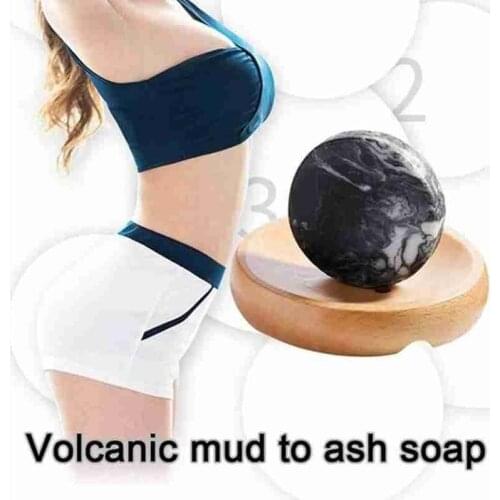 Volcanic Mud Red Rice Coffee Extract Handmade Soap Clear Anti Bacterial Deeply Penetrate Improve Microcirculation Handmade Soap