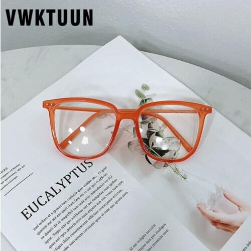 VWKTUUN Glasses Frame Women Square Eye Glasses Frames For Men TR90 Glasses Frame Female Myopia Big Anti Blue Light Glasses