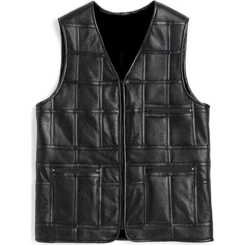 Unisex real sheep warm waistcoat fashion winter warm classic high quality fur vest