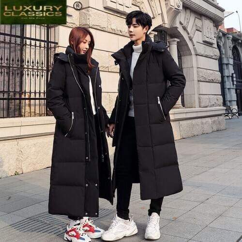 Winter Jacket Men Long Thicken Hooded 90% White Duck Down Coat Women Coats Couple Models Fashion Clothes Abrigo Hombre 18