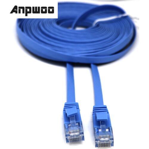 1M/2M/3M/5M/10M/15M/20M RJ45 CAT6 Ethernet Network LAN Cable Flat UTP Patch Router Interesting Lot Ultra Slim and Flat Profile