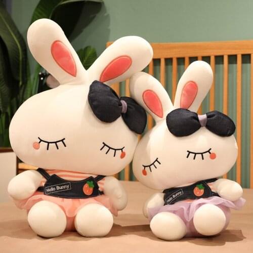 1pc 30-60cm Kawaii Love Rabbit Plush Toys Soft Stuffed Lovely Sleeping Rabbit Pillow Dolls for Children Girls Valentines Gift