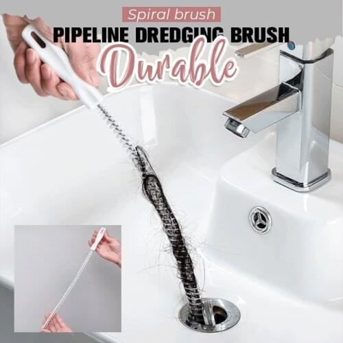 1pc Pipeline Dredging Brush 45cm Flexible Sink Claw Pick Up Kitchen Cleaning Tools Pipeline Dredge Sink Hair Brush Cleaner Tool