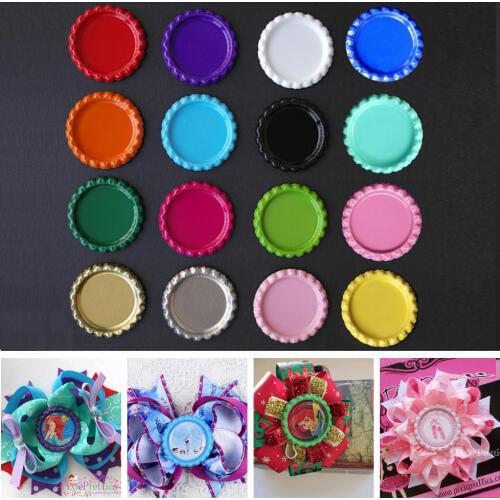 10000 Pcs Flattened 1" Chrome Silver Beer Bottle Caps Linerless for carfts hairbow hair bows necklace accessories Mix 12 Colors