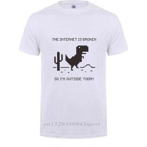 2020 Custom Tshirt Men Tshirt The Internet Is Broken Web Page Computer Cotton Messi T-Shirt Funny Men T Shirt Tops Tee Camisetas