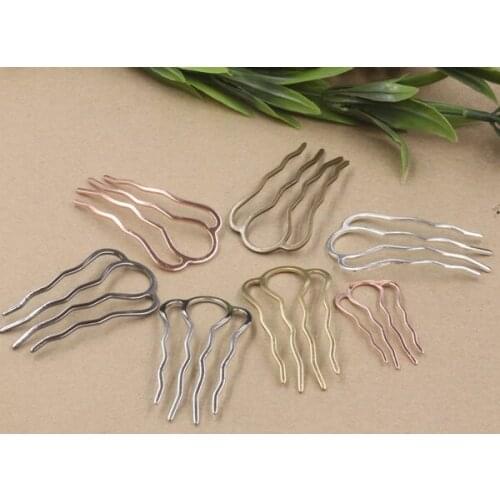 5pcs 46x26mm/65x35mm/49x87mm Retro 4 Teeth Comb Hair Accessories Hairpin Hair Wear Vintage Barrette Jewelry Findings Components