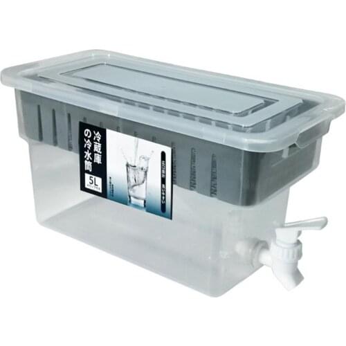 5L Refrigerator Cold Kettle With Faucet Lemonade Bottle Drinkware Kettle Pot Beverage Dispenser Cool Water Bucket Kitchen