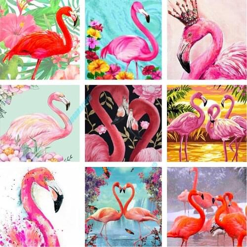 DIY 5D Diamond Painting Flamingo Diamond Embroidery Full Drill Cross Stitch Kits Animals Art Home Decor