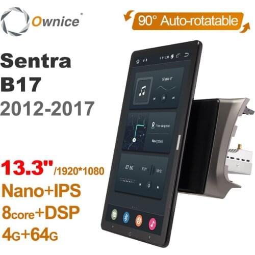 Tesla style PX6 13.3" Android 10 Car DVD Player Auto Rotatable IPS Navigation GPS For Nissan Sentra B17 2012-2017 Stereo Radio