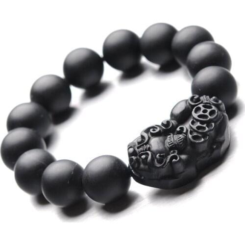 100% Grade bracelet black bianshi Si Bracelets hand String handrow Bangle Brave troops healthcare Christmas present Gift 10mm