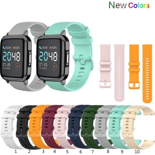 Colorful Soft Silicone Watch Strap Band For Haylou LS02 Replacement band strap 20mm 22mm