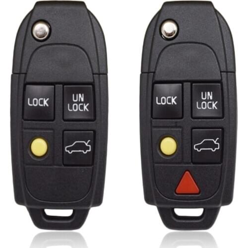 DAKATU 4/5 Button Flip FoldingRemote Key Blank Shell NE66 Blade Fit For VOLVO S60 S80 V70 XC70 XC90 Car Key Fob