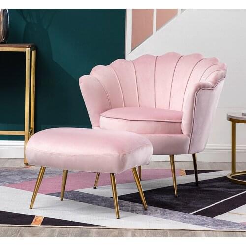 Living Room Sofa Nordic Home Bedroom INS Style Fashion Sofa Chair Modern Furniture Velvet Single Sofa