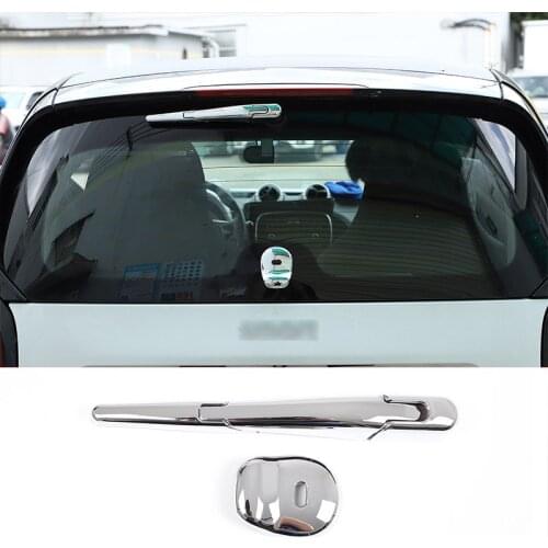 For Mercedes-Benz Smart 354 2015-2018 ABS Chrome-plated Car Rear Windshield Wiper Trim Cover Trim Car Accessories