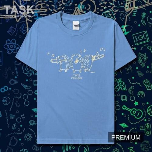 Hedgehog instrument humor Trombone and tuba music mens t shirt meeting tees clothing tops gyms fashion sports clothes summer