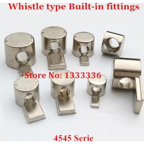 10pcs 4545 Serie Whistle Type Build-in Fittings, Alex Shaft Butt Joint Steel with Nickel