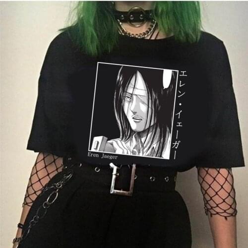 Attack on Titan Japanese Anime T Shirt Men T-shirt Crew Neck Fitted Soft Anime Manga Eren Yeager Tee Shirt Clothes