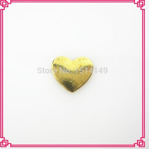 Hot selling plain heart floating charm living glass floating memory lockets