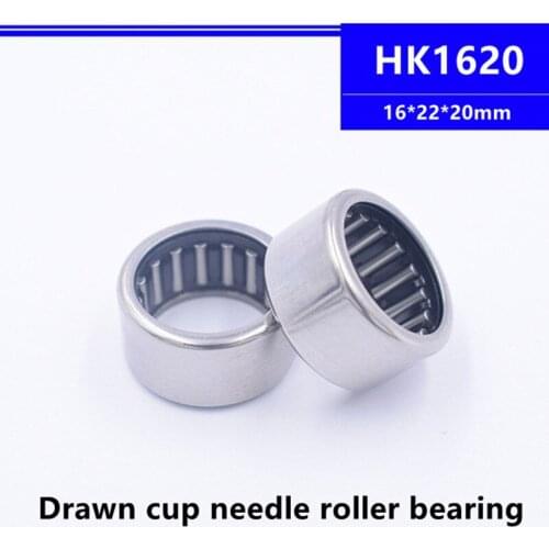 50pcs high quality HK1620 16x22x20mm Drawn Cup Caged Needle Roller Bearing 16*22*20mm HK162220