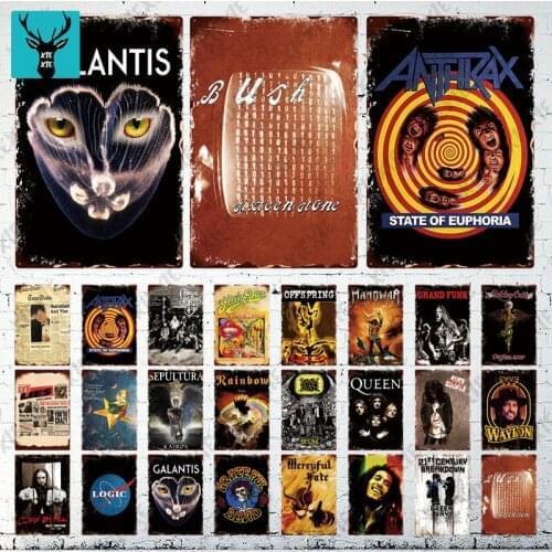 Classic Rock Band Tin Metal Sign Metal Poster Tin Sign Plaque Metal Vintage Wall Plate Bar Pub Club Wall Decor Retro Home Decor