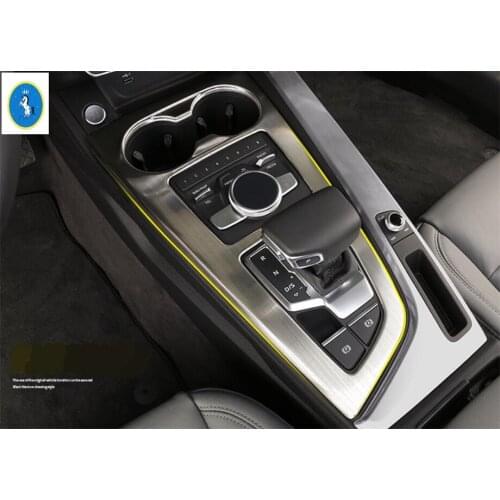 Yimaautotrims Auto Accessory Stalls Gearshift Gear Shift Cover Trim For Audi A4 B9 A5 Sedan Avant / Allroad Quattro 2017 - 2020