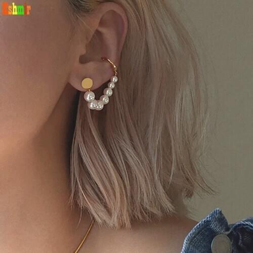 Kshmir South Korean new womens earrings metal pearl earrings style fashion earrings 2020