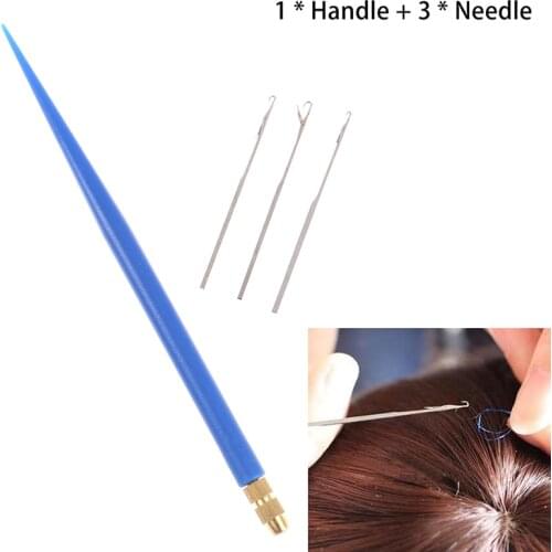 Metal Hook Needle Ventilation Needles Front Lace Wigs Toupee Make Net Crochet Hook Pin Extension Hair Receiving Threading Device