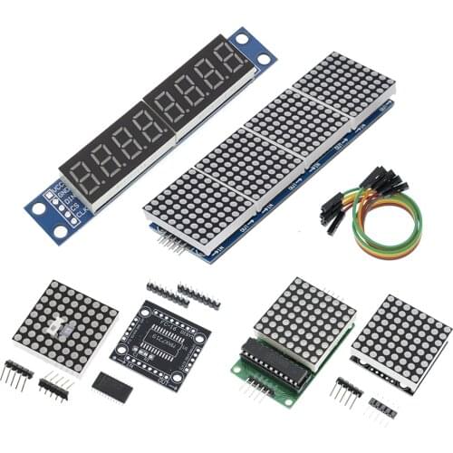 MAX7219 Dot Matrix Module Microcontroller Display Module MCU LED Display Control Module For Arduino 5V DIY Kits 4 in 1 Red/Green