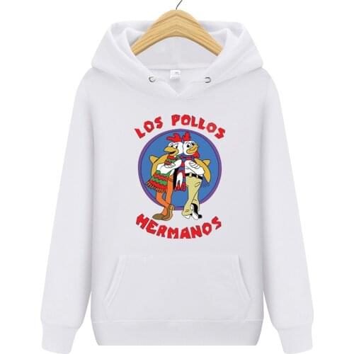 Men Hipster LOS POLLOS Hermanos Lertter Print Sweatshirts Men Funny Solid Cotton Swag Hooded Hoodies Brand Autum Winter Clothing