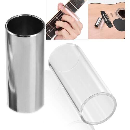 2pcs Guitar Finger Slide Kit with Glass Slide Stainless Steel Slide for Guitar Bass guitar parts guitar accessories guitar tool