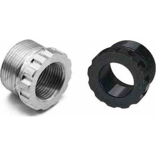 5/8"x24 tpi Adapter End Cap FOR 1"x6" Solvent Trap To .22lr,Anodized Matte Black or Silver, Napa 4003 Wix 24003 (OD: about 27mm)