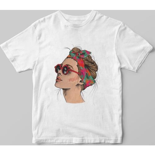 CDJLFH New 2019 Fashion Modern Girl Cool Print Female T-shirt White Women Tshirts Summer Casual Harajuku T Shirt Femme Tops Tees